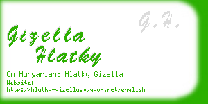 gizella hlatky business card